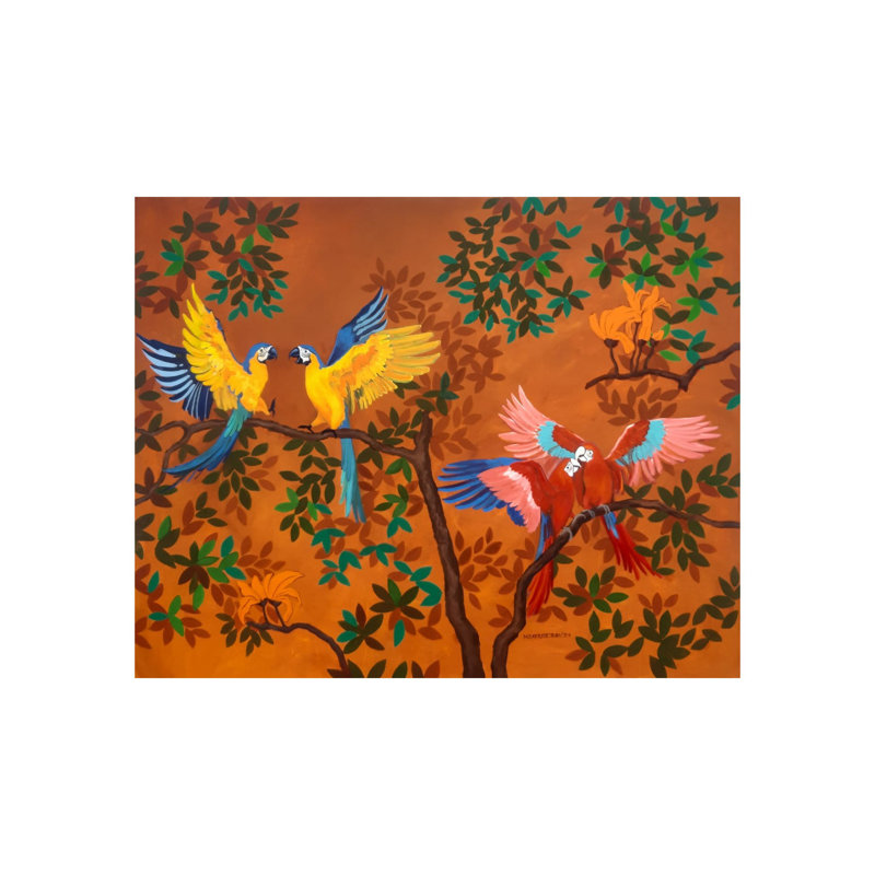 Gossip - La nature | Acrylique sur toile | Par Debrata Basu