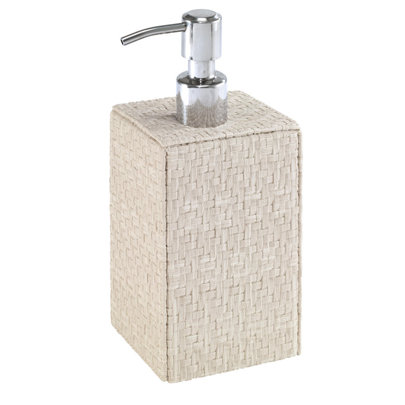 Wicker Soap Dispenser, Cream