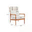 Fauteuil d'appoint avec structure en bois et dossier haut-975107878