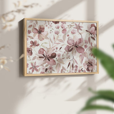 Shimmering Blush Garden -Framed Print - Restickable