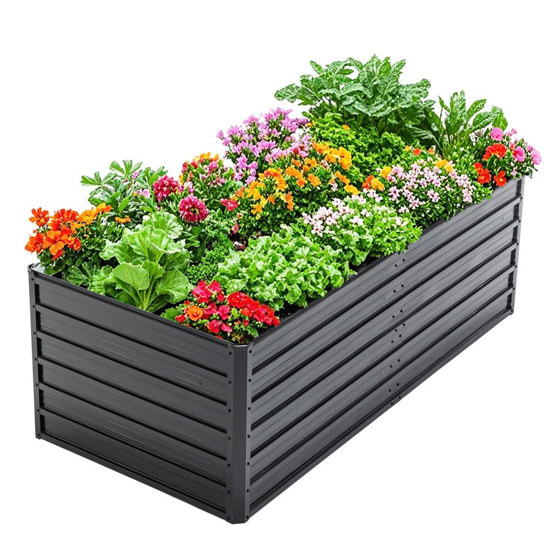Lit de jardin surélevé en métal galvanisé 6X3x2 Ft