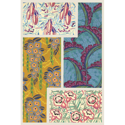 "Art Deco Florals III" par Baxter Mill, impression sur toile tendue
