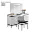 Ensemble de meuble-lavabo 1 pièce 3 pièces de style contemporain avec miroir en verre noir et 14 pièces