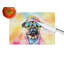 Pug Hippie Dawg Glass Cutting Board Large