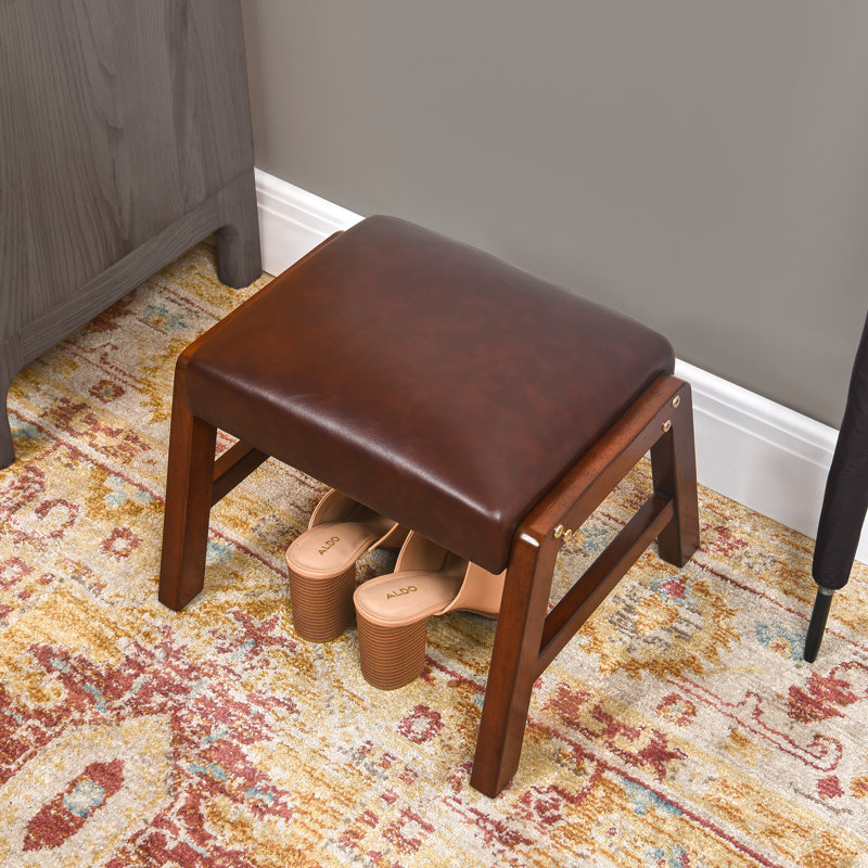 Repose-pieds pour salon Mid-Century moderne, Brun