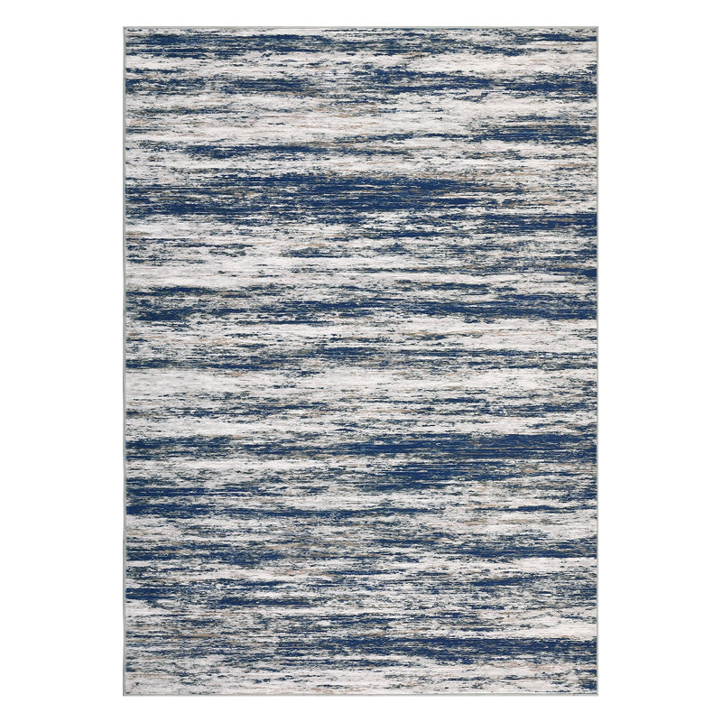Large Dining Room Rug Machine Washable Modern Abstract Accent Carpet, Non-Slip Contemporary Indoor Mat, Foldable Thin Floor Cover