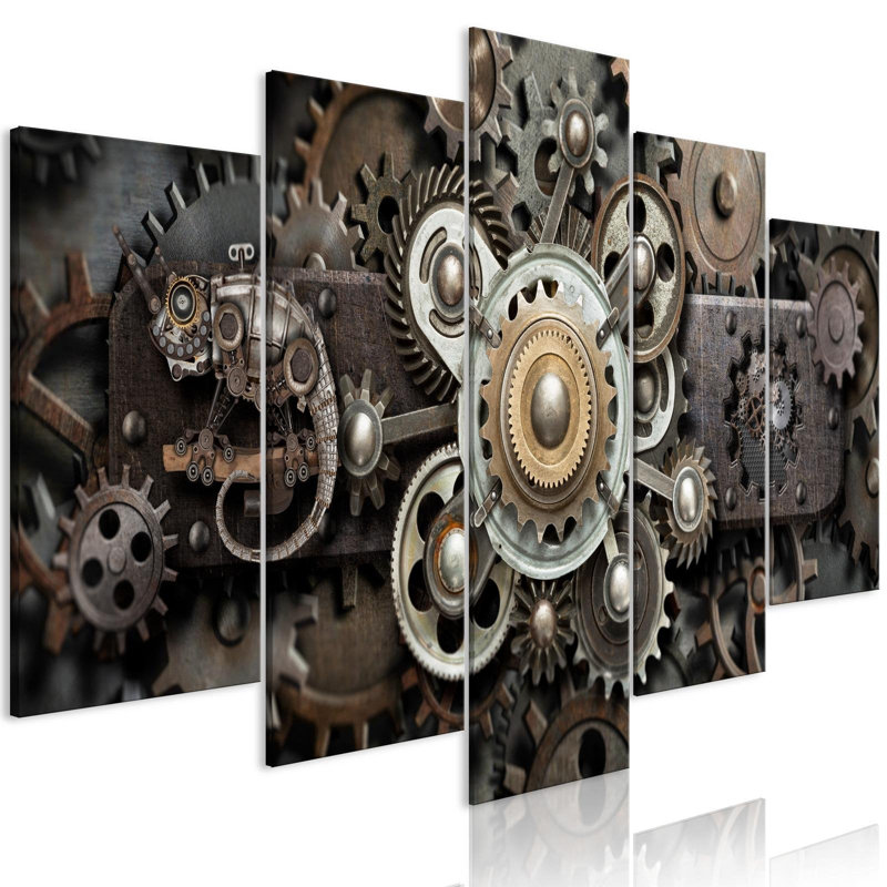 " Old Mechanism 5 Piece " 5 - Pieces, 40" H x 80" W x 1" D