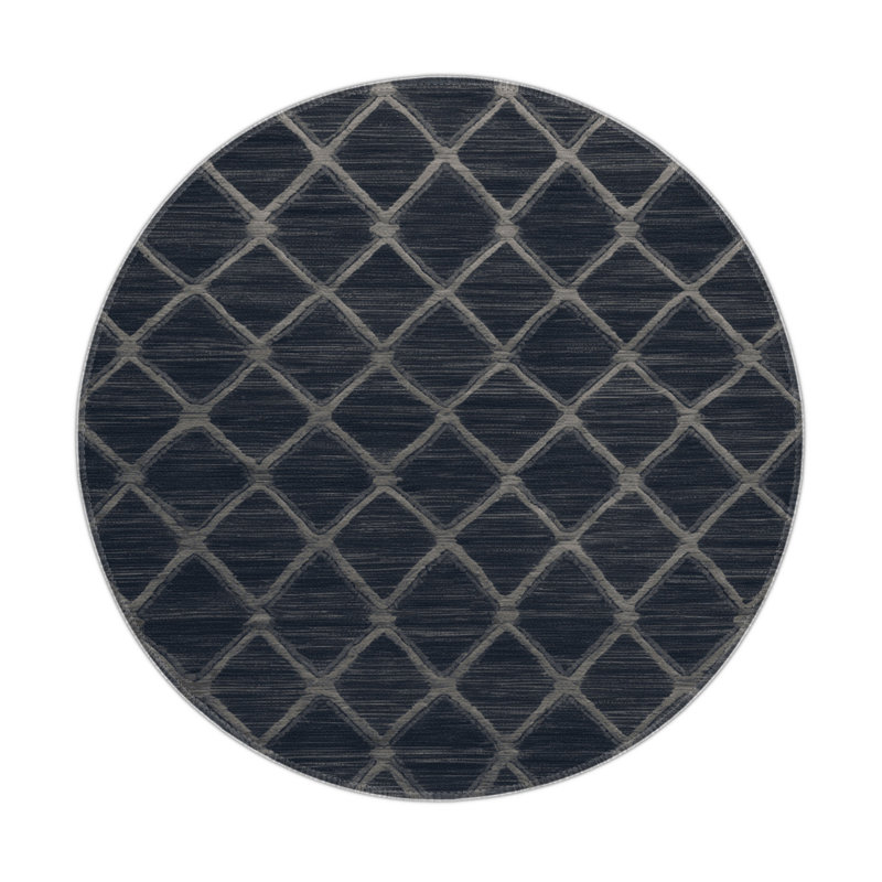 Trellis Gray Indoor and Outdoor Area Rug, Rectangle 2' x 3'
