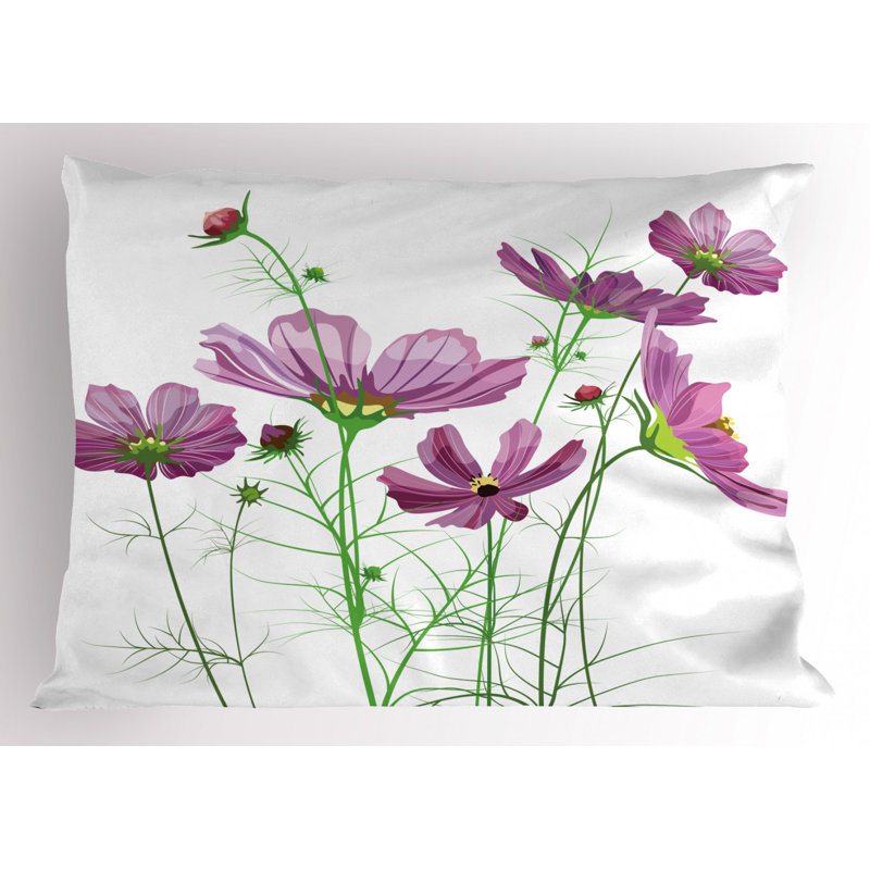 Spring Polyester Floral Sham Set, Twin