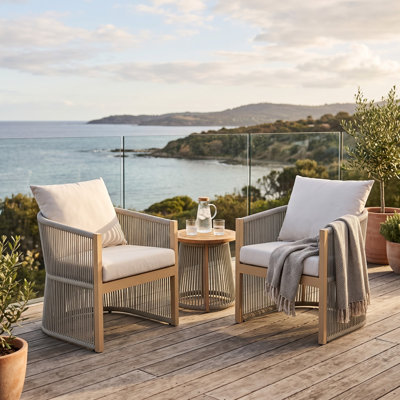 Carolene Curved Aluminum Lounge Chair With Cushions