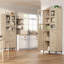 Armoire de rangement de 71 po de hauteur, armoire de salle de bain 5 niveaux avec 4 portes et tablettes réglables-1245599428