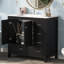 Ensemble de meuble-lavabo 36 po avec lavabo en céramique 36 po, armoire de rangement abondante, 2 portes à fermeture douce et 5 tiroirs