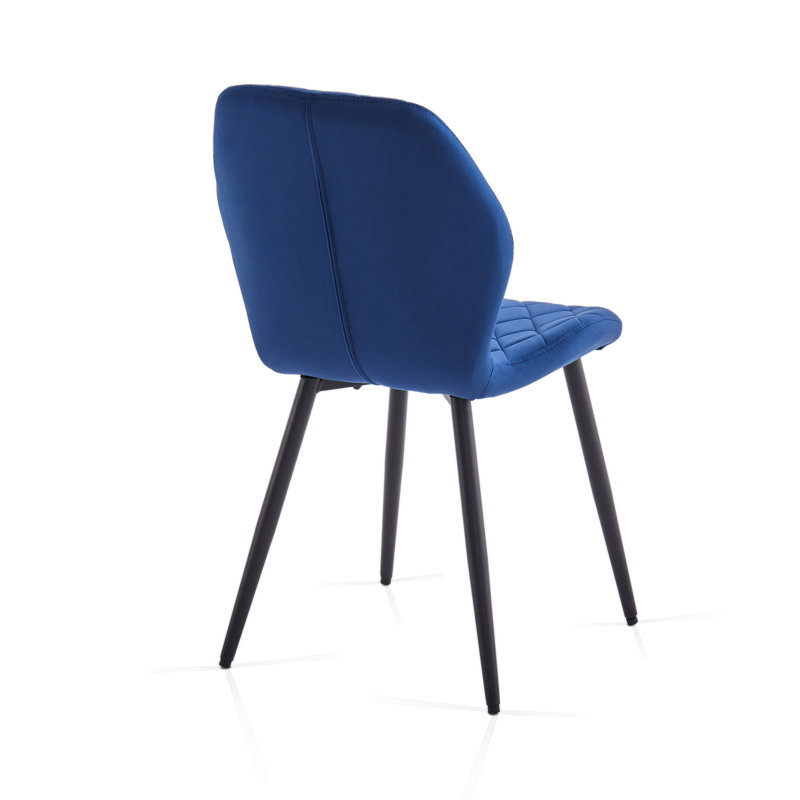 Stansky Upholstered Velvet Dining Chairs, Blue
