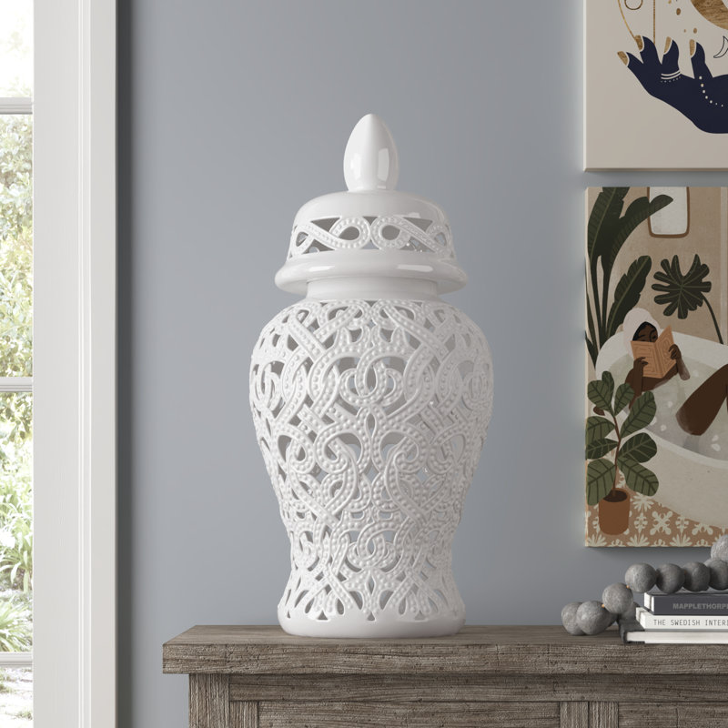Pot à gingembre en porcelaine Lares, Blanc