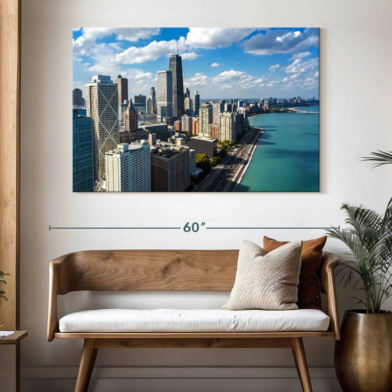 Ravi Chicago Waterfront Skyline, 34" H x 51" W