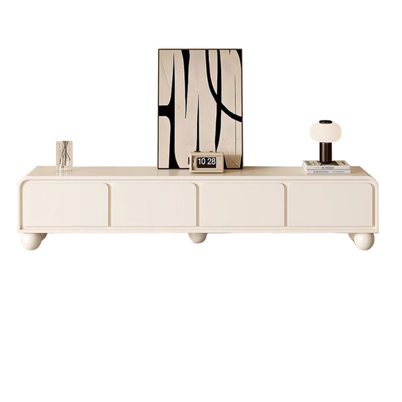 Meuble télé en bois avec tiroirs, H 16,53 po x L 86,61 po x l 13,78 po