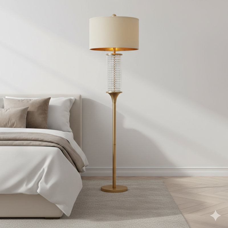 Lampe sur pied en cristal 62,25 pouces Pluviam
