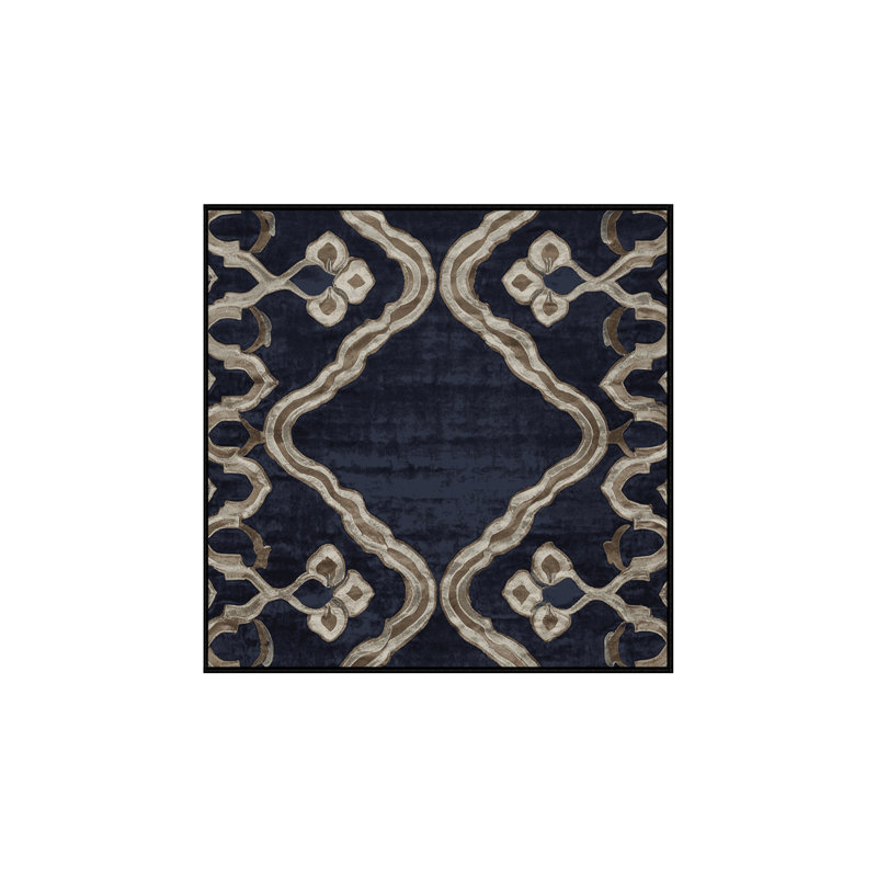 Machine Washable Gray Area Rug, Square 6'