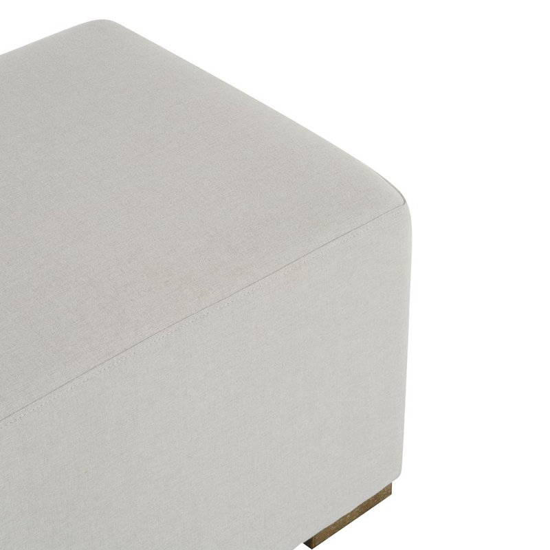 Repose-pieds rectangulaire en bois massif