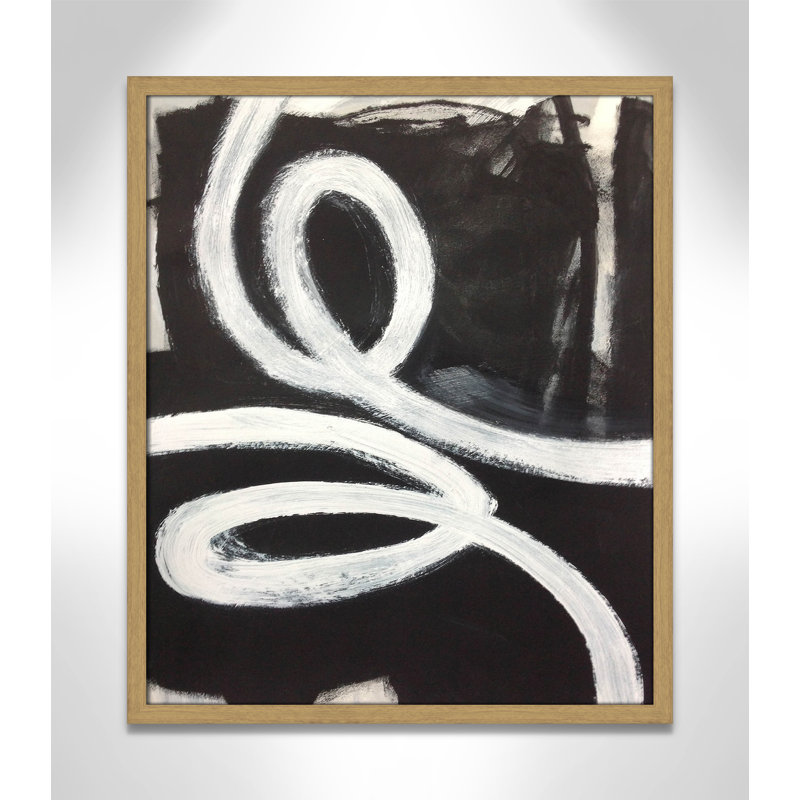Ansonia Swirly Swirls I sur papier par impression, H 25,5 po x l 21,5 po x P 0,75 po, Cadre naturel naturel sans cadre