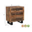 Table de chevet 3 tiroirs Durias