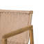Ensemble de 2 tabourets de bar d'extérieur en bois de teck avec coussin beige