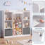 Organisateur de rangement pour jouets 4 en 1 avec rangement pour peluches, blanc