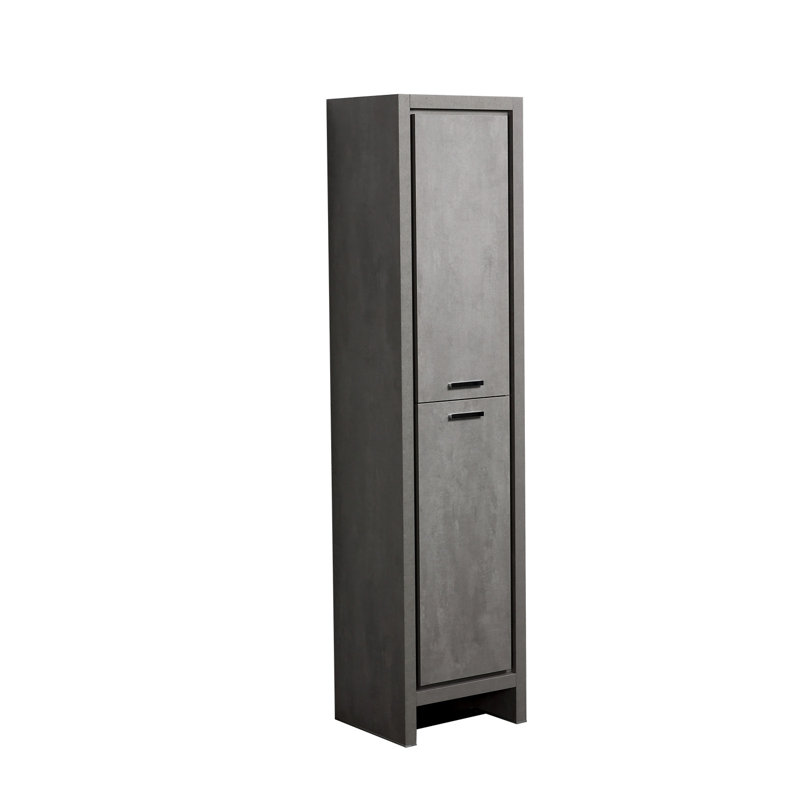 Armoire de rangement murale en lin Zielke, Gris