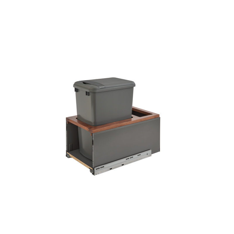 Contenant à déchets double avec fermeture en douceur Rev-A-Shelf Legrabox, Gris Orion, 12,5 gallons