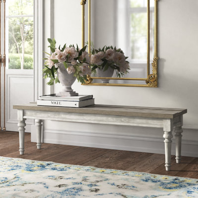 Banc en bois massif Lydia