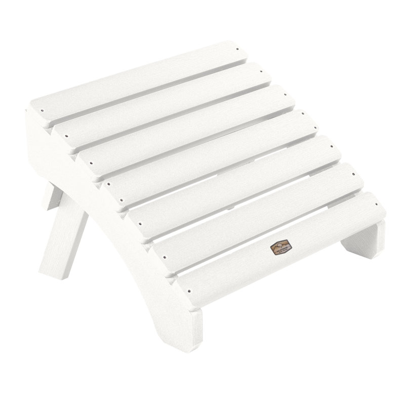 Mountain Bluff Adirondack Chair with Ottoman, White