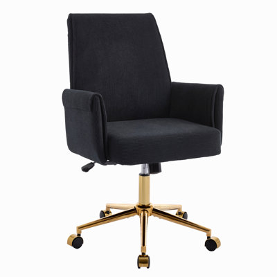 Mid-Back Liftable Office Chair, Striped Fabric, And Ergonomically Designed, Is An Excellent Choice For Working, Studying Or Relaxing