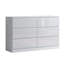 Carlton 6 Drawer Chest Of Drawers. 110cm Wide. 3+3 Configuration. High Gloss Front. Scratch Resistant. Modern No Handle Design.-39703025