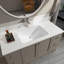 Lavabo de salle de bain rectangulaire en céramique blanche Sinber de 21 po x 15 po avec trop-plein