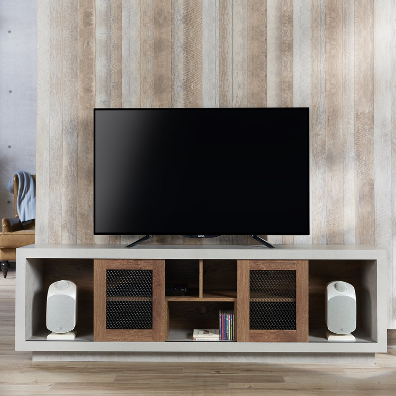 Cioffi Unfinished TV Stand for TVs up to 78", Distressed Walnut