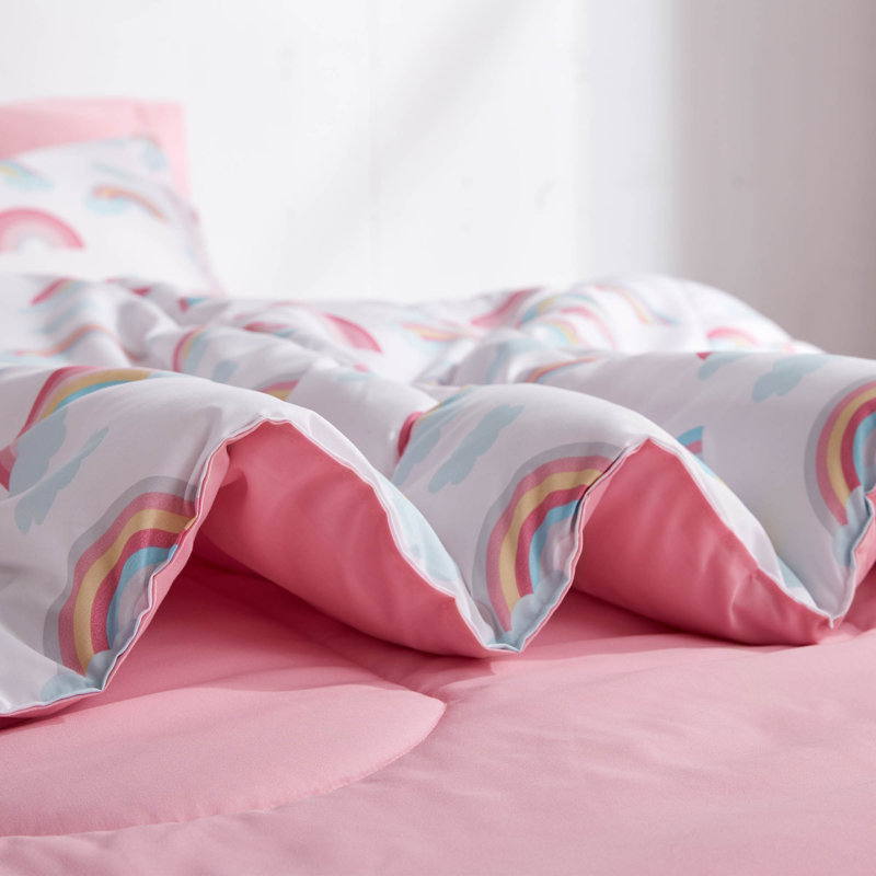 Ensemble d'édredon pour enfants avec taies décoratives, Simple/Simple TG, Rainbow