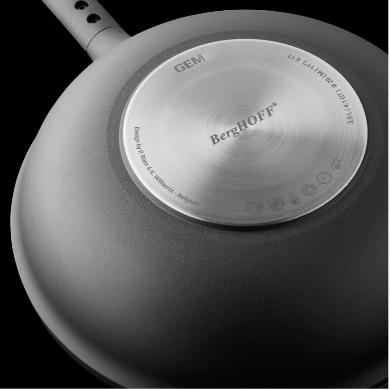 Wok en aluminium antiadhésif Gem, H 4 po x l 12 po x P 21 po