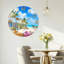 "Tropical Beach", horloge murale en verre-1304898692
