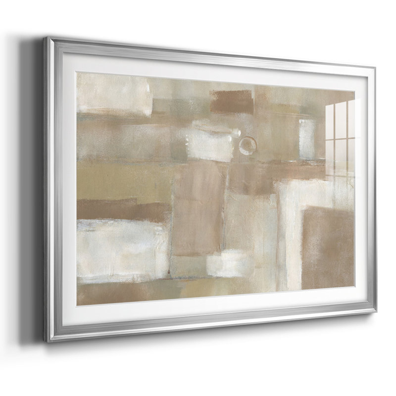 «Neutral Expression II», reproduction encadrée avec cadre biseauté et verre, H 19 po x l 27 po x P 1,5 po, Argent