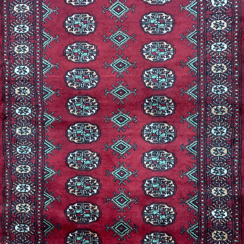  Tapis en laine Bokhara fabriqué à la main, Rectangle 3 pi 2 po x 5 pi