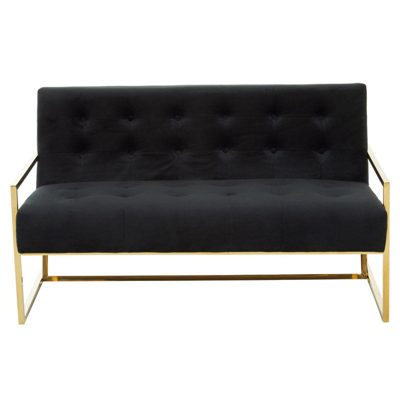 Schererville 2 Seater Loveseat, Black