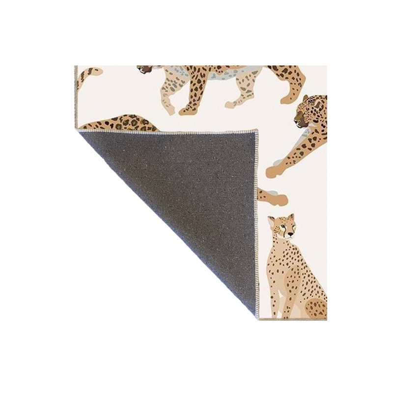 Tapis décoratif lavable à la machine Leopard, Rectangle 3 pi 3 po x 4 pi 11 po