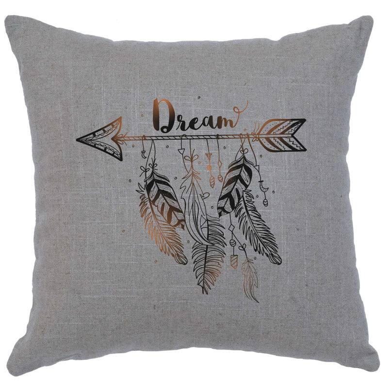 Coussin Wooded River Image - Dream - Lin naturel, Naturel