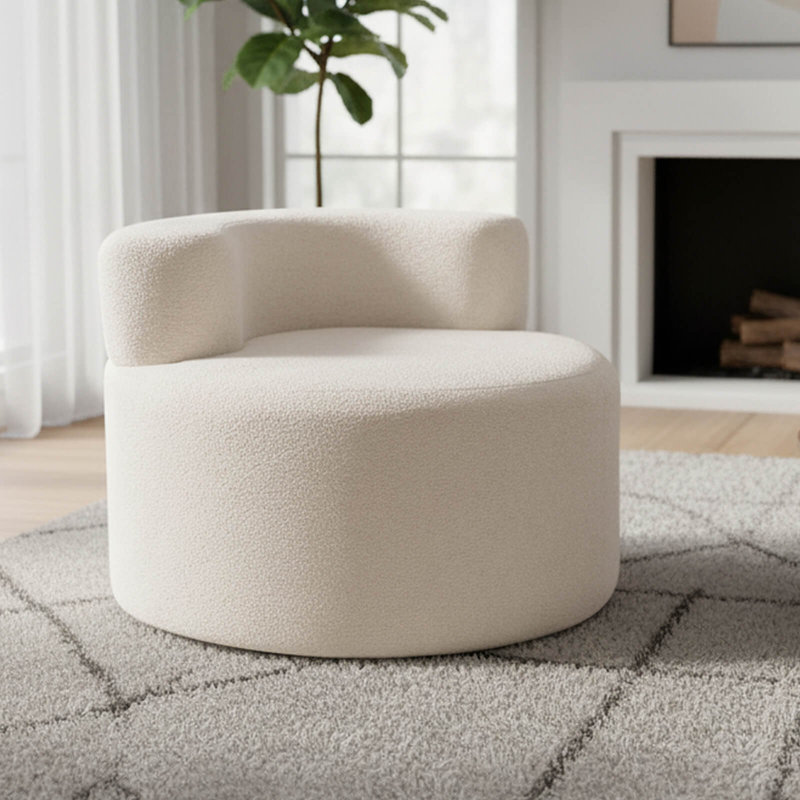 Fauteuil à billes avec molleton doux et dossier courbé pour le salon, la chambre à coucher
