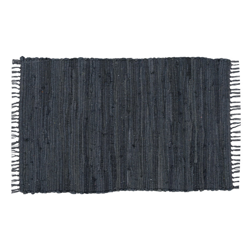 Tapis en coton fabriqué à la main 24 x 36 po - 2 x 3 po lavable, réversible, avec pampilles pour le salon et le vestibule