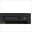 Foyer électrique encastrable 18 po 1400W 120V, télécommande, ensemble réaliste de flammes et bûches, ultra mince | Noir | Verre trempé + tôle + plastique