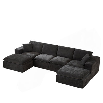 Modern Chenille Cloud Sofa, Freely Combinable, Comfortable To Sit On, Suitable For Modern Living Room Furniture In Homes, Apartments, And Offices