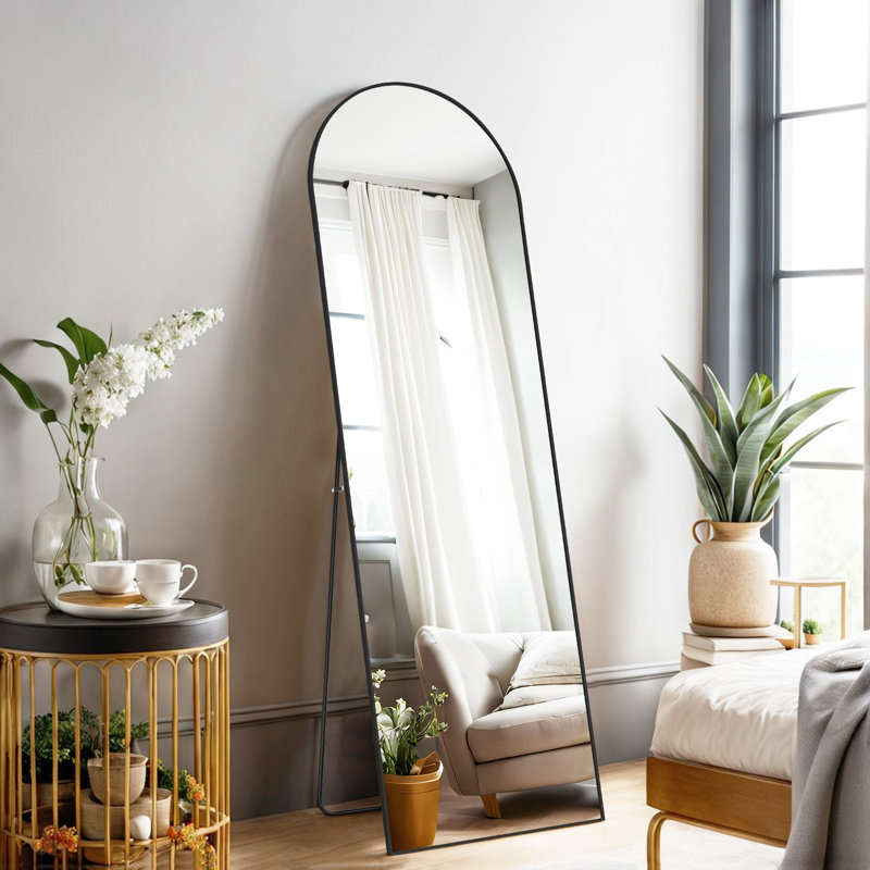 Miroir pleine grandeur Levente, Noir, 64 po x 21 po