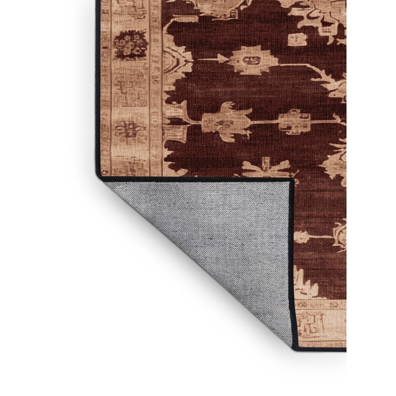 Tapis noir surteint lavable à la machine, Carré 5 pi