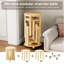 Ensemble de tabourets empilables en bois massif de 4 po avec base pivotante à 360 ° pour petits espaces-117457358